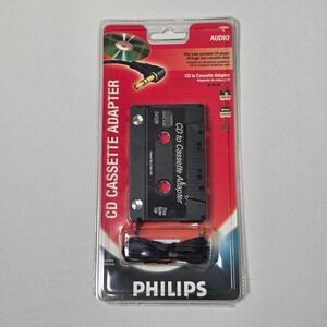 Philips‎ CD to Cassette Adapter PH62050 3.5mm Audio Car Converter Vintage